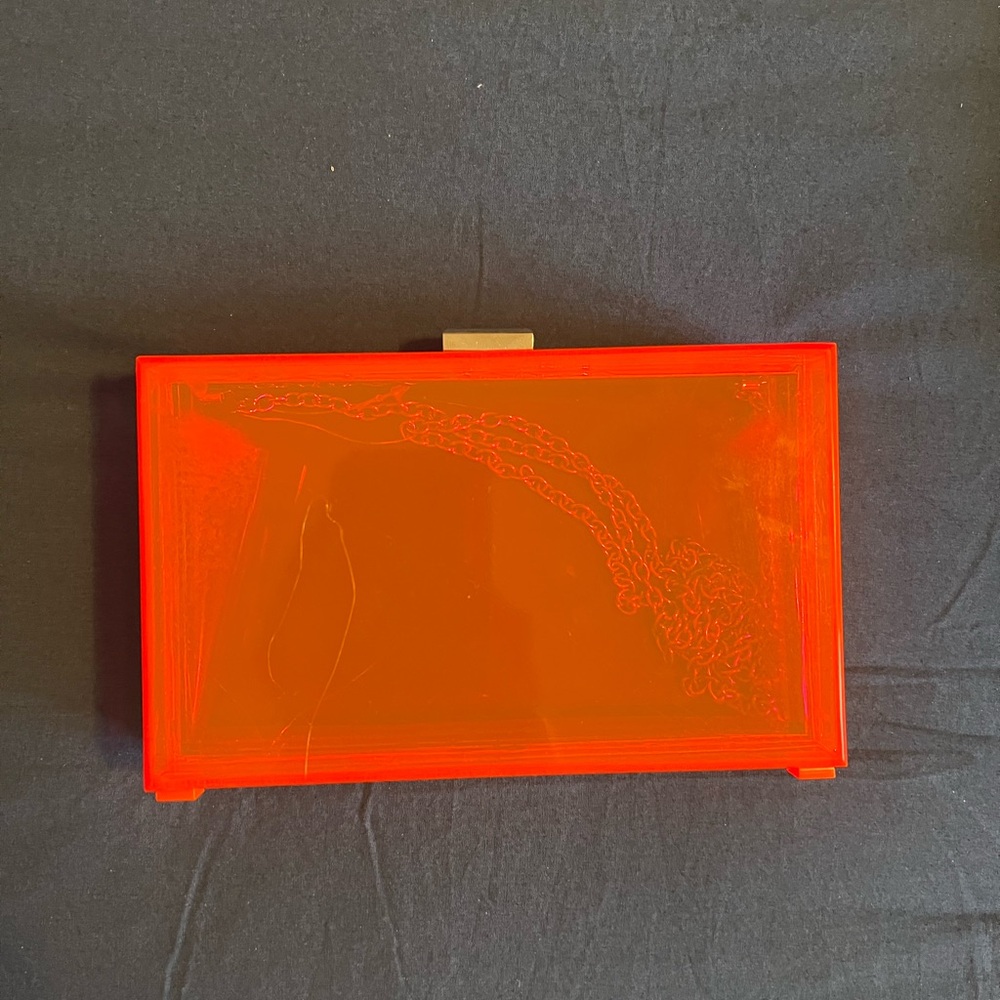 Translucent Red Acrylic Clutch